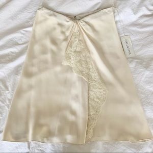 Valentino Silk and Lace Skirt
